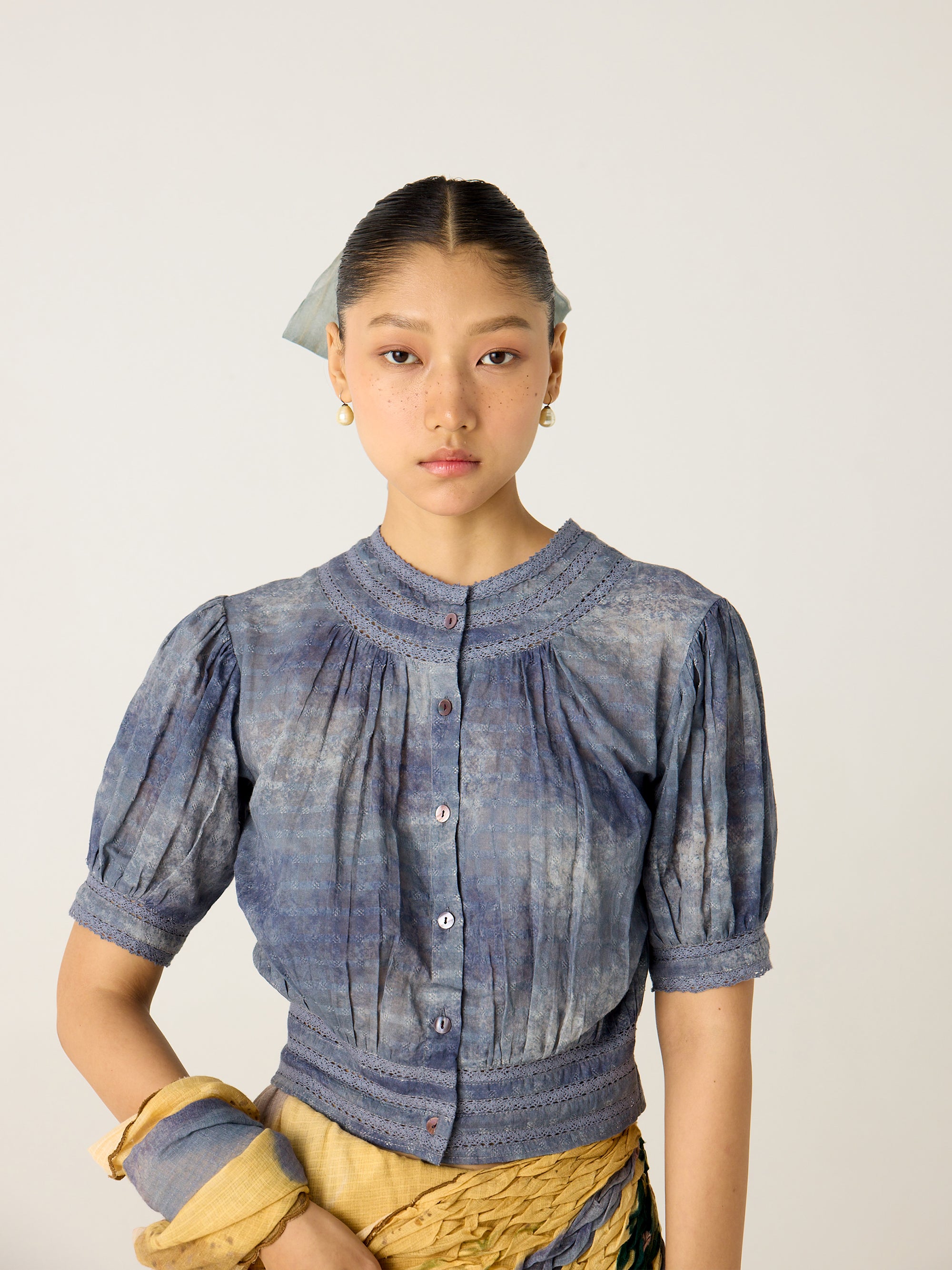 MILA TOP-INDIGO main image 0