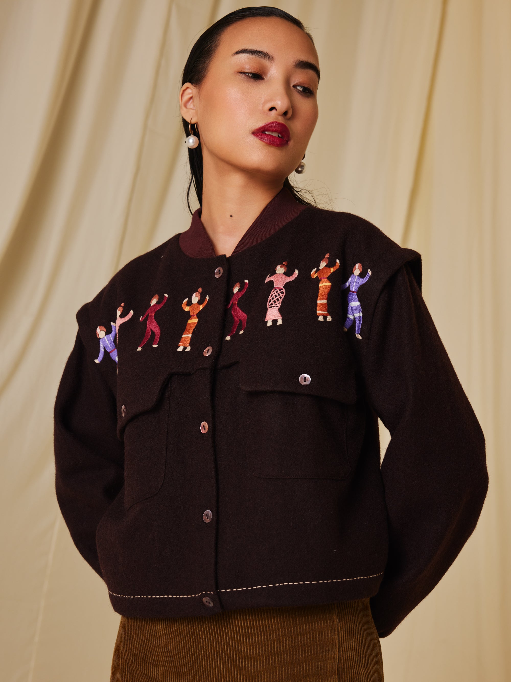Buy Bert Wool Jacket: Hand-Embroidered Chic Fashion – Cord Studio