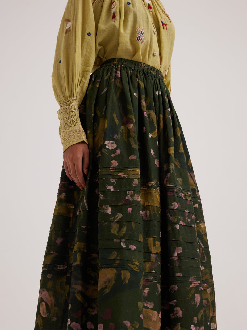 Pintuck Skirt