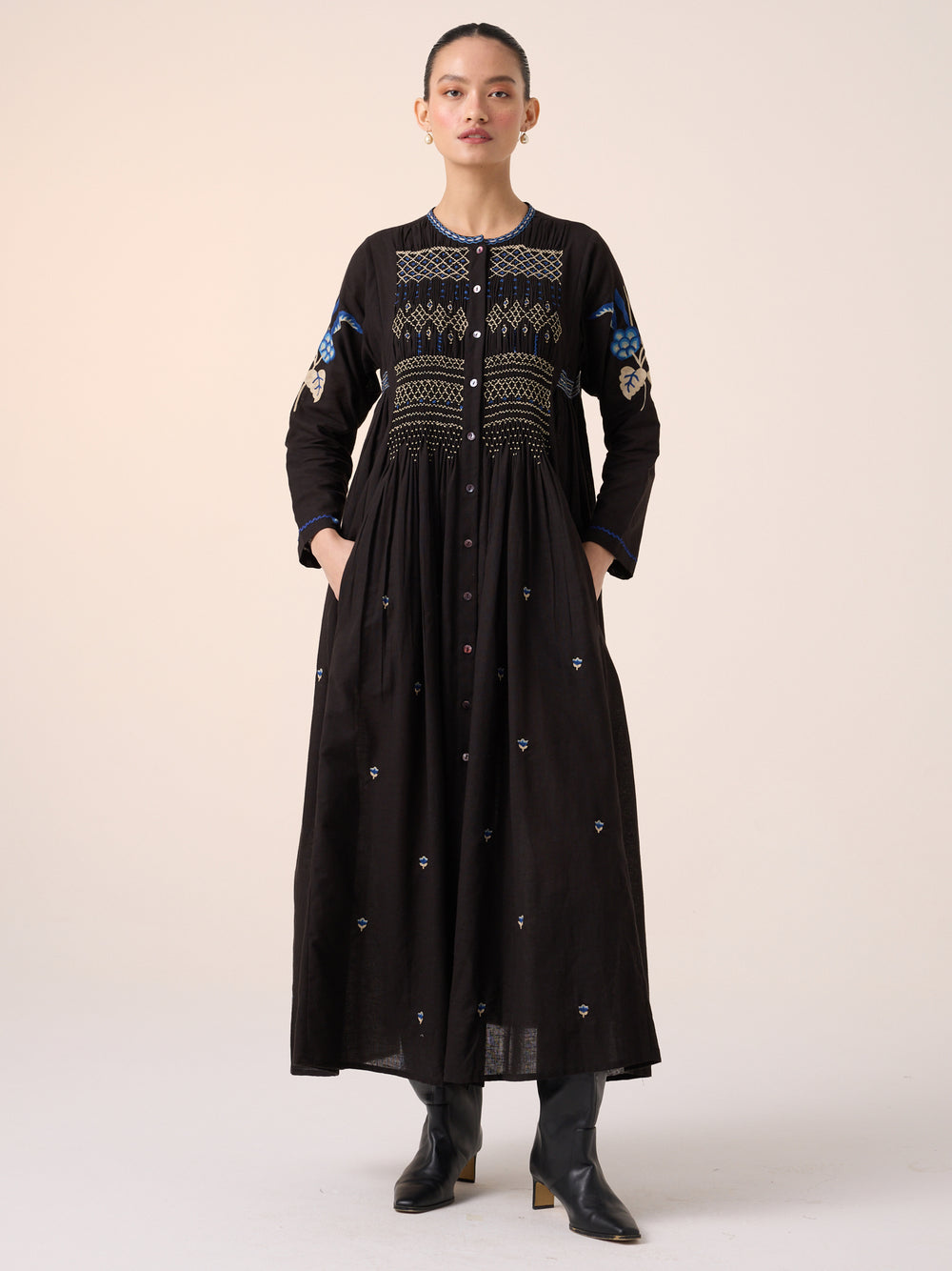 CORD Frida embroidered dress for Christmas dinner