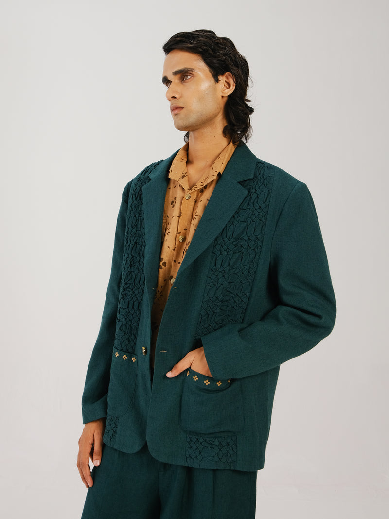 Front Smocked Blazer
