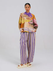 Swimmers + Plume Print A-Line Shirt Set