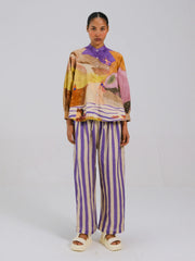 Swimmers + Plume Print A-Line Shirt Set