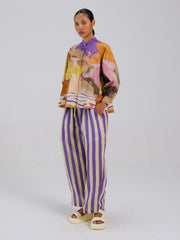 Swimmers + Plume Print A-Line Shirt Set