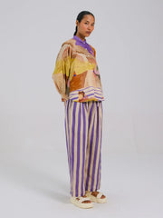 Swimmers + Plume Print A-Line Shirt Set