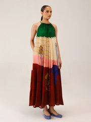 Loft Print Circle Long Dress
