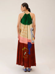 Loft Print Circle Long Dress