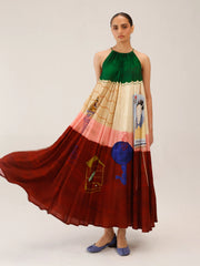 Loft Print Circle Long Dress