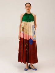 Loft Print Circle Long Dress