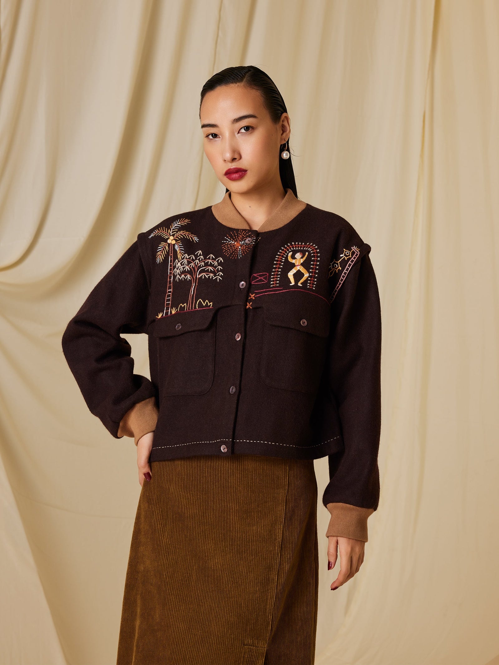 Bert Jacket | Hand Embroidered Jackets For Winter – Cord Studio