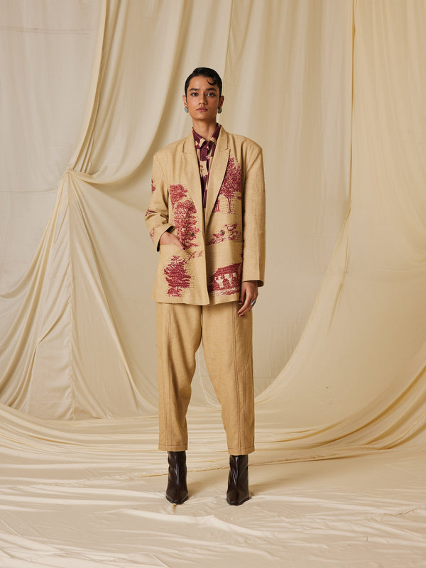 Oversized Blazer Set (Set Of 2)