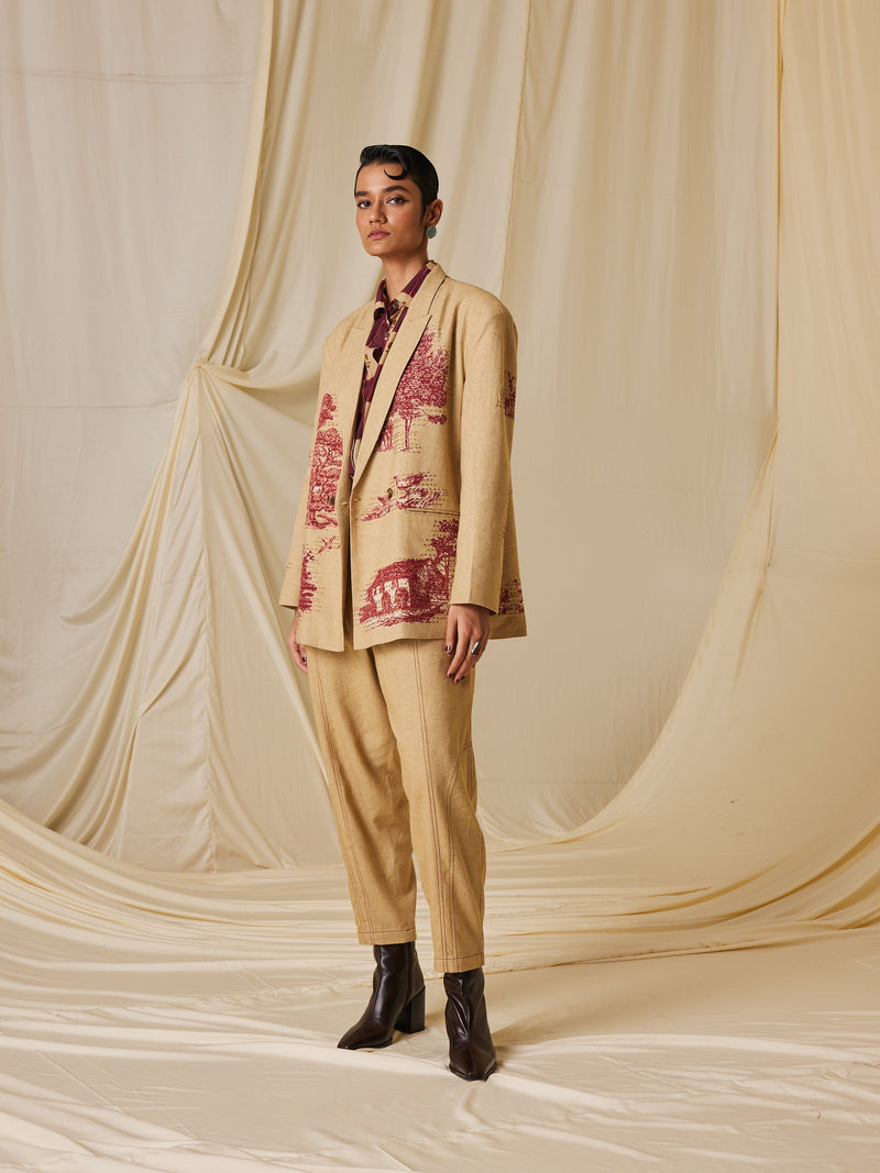 Oversized Blazer Set (Set Of 2)