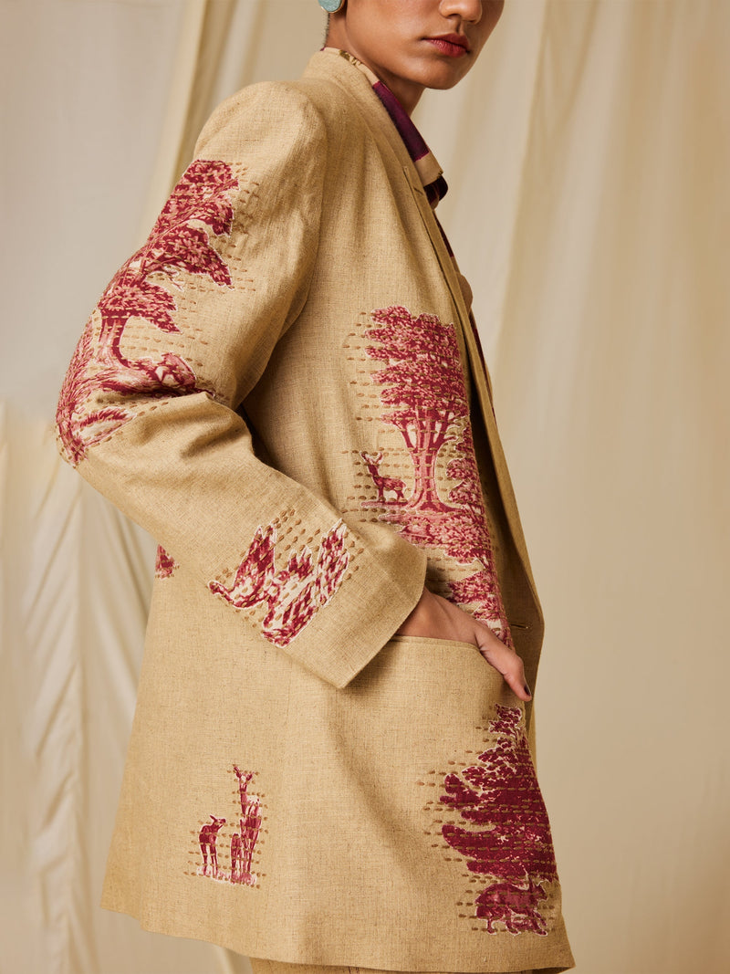 Oversized Blazer Set (Set Of 2)