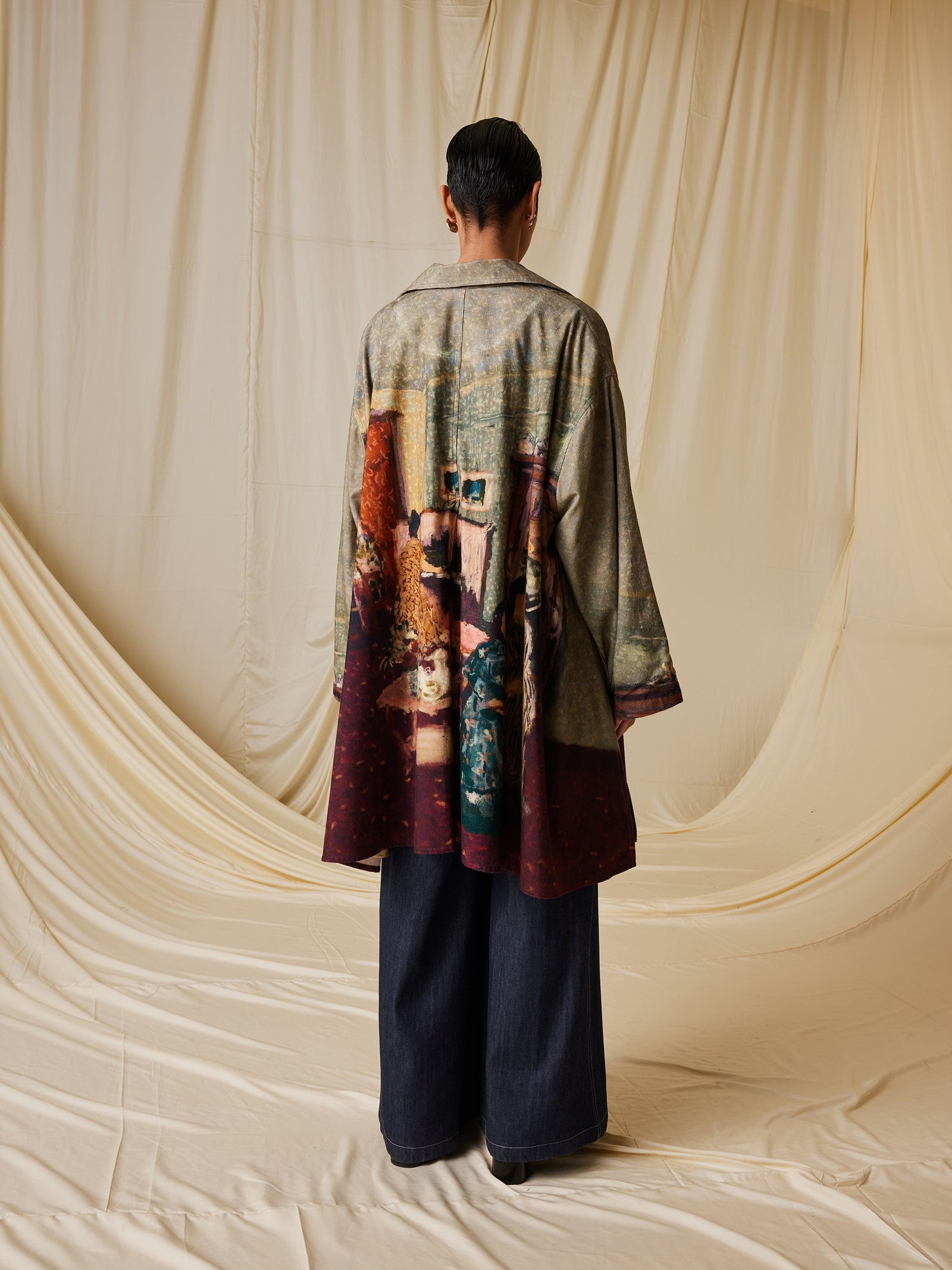 Seoul Overcoat | Printed Long Coat For Winter – Cord Studio