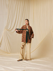 Quilted Front Open Jacket