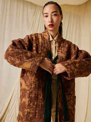 Quilted Front Open Jacket