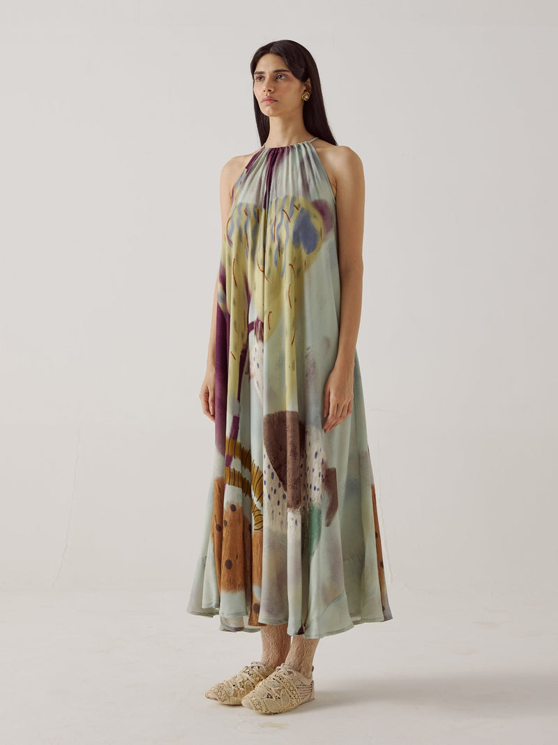 Circle Dress Long : Flowy Ankle-Length Dress Cord Studio Circle Dress Long : Flowy Ankle-Length Dress Cord Studio