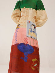 Loft Print Euro Long Dress | Vintage-Inspired Long Dress 