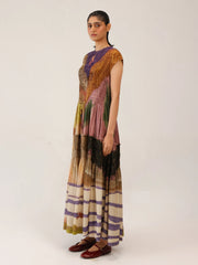 Swimmers Print Vintage Long July Dress