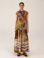 Swimmers Print Vintage Long July Dress