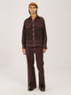 Smocked Collar Jacket Set