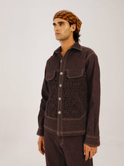 Smocked Collar Jacket