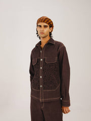 Smocked Collar Jacket