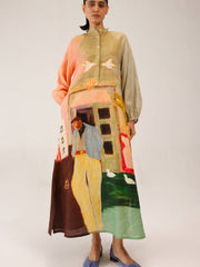 Coffee Print Goa Dress | Vintage Printed Long Dress 