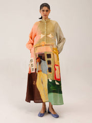 Coffee Print Goa Dress | Vintage Printed Long Dress 