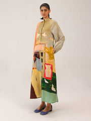 Coffee Print Goa Dress | Vintage Printed Long Dress 