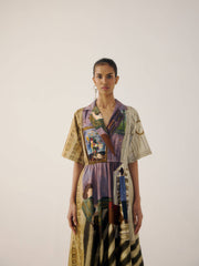 Print Blocked Dress