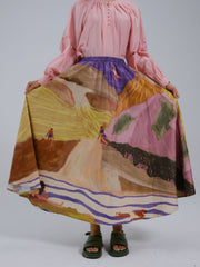 Swimmers Print Circle Skirt