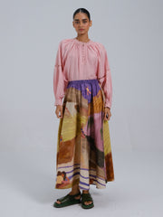 Swimmers Print Circle Skirt