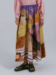 Swimmers Print Circle Skirt