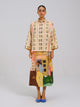 Panel Shirt Set(Panel Shirt + Wrap Skirt)