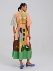 Print Blocked Dress