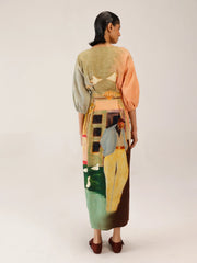 Morning Coffee Print Shaft Dress - Cord Studio