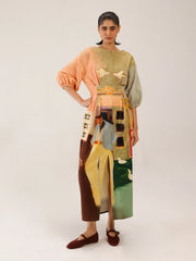 Morning Coffee Print Shaft Dress - Cord Studio