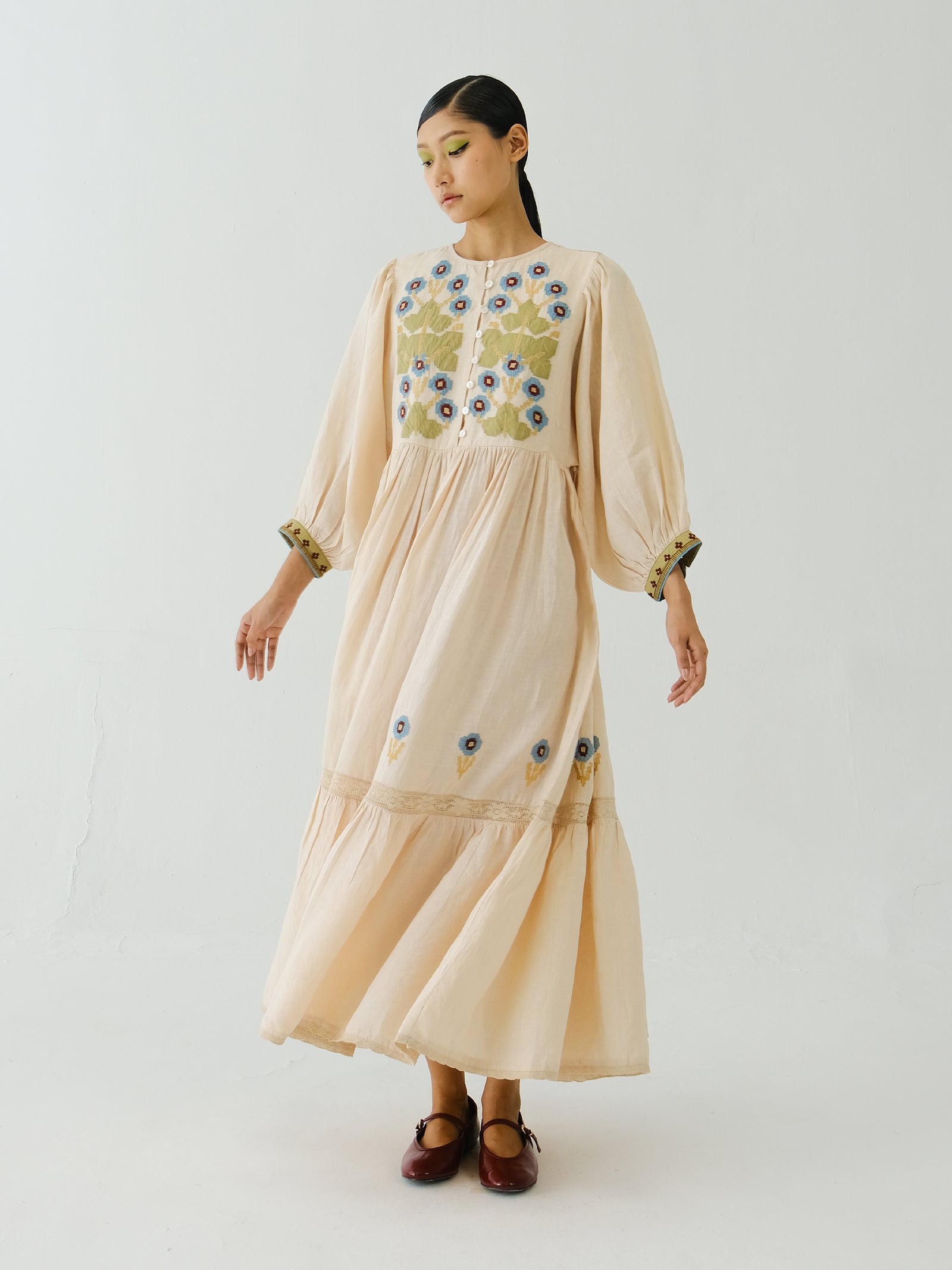 sachin and babi light blue dress ZW COLLECTION LINEN SHIRTDRESS - White