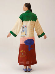 Loft Printed Tie-Up Linen Dress