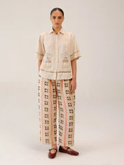 Ivory Doll Appl. Victorian Shirt