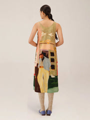 Morning Coffee Printed Zen Midi Dress