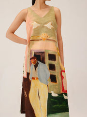 Morning Coffee Printed Zen Midi Dress