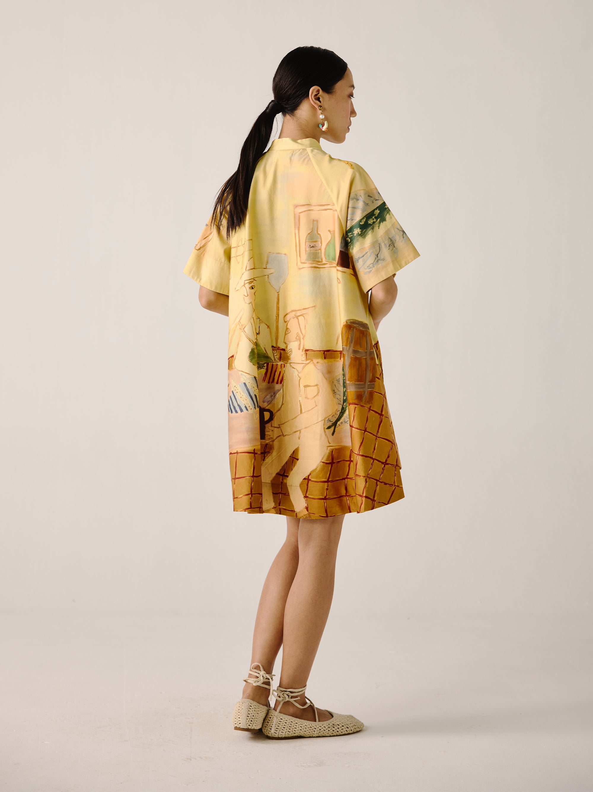 P.L.N×RADD LOUNGE STRING DRESS Fisherman Printed A-Line Dress – Cord Studio