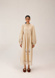 Doll Appl. Claire Dress - Ivory Linen Dress