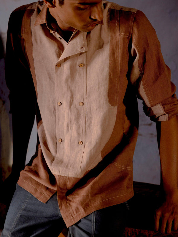 Linen Panelled Shirt